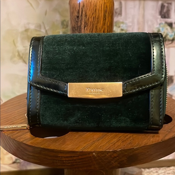 Handbags - Dune London Green Velvet Wallet